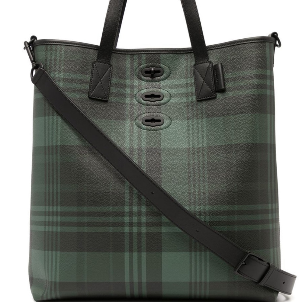 Mulberry Bryn tartan-check tote bag NWT